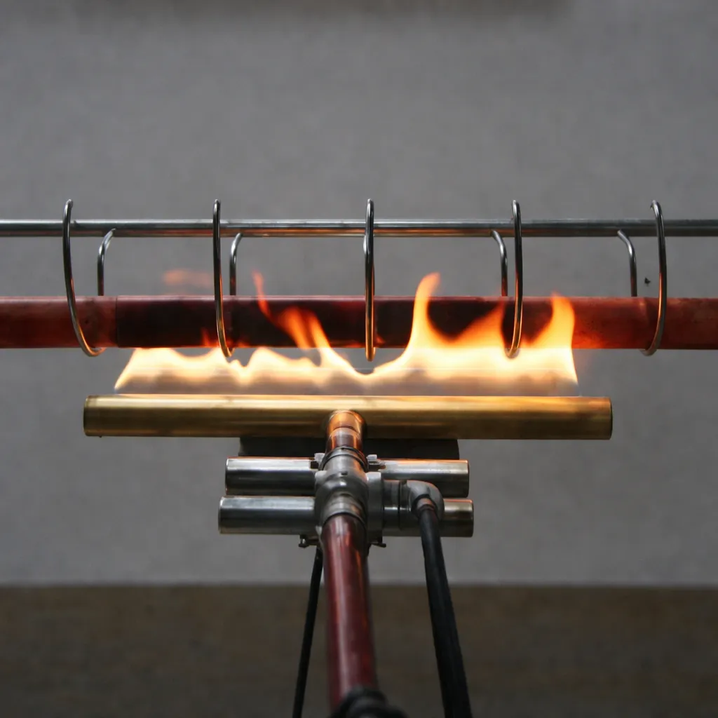 Ensayo de resistencia al fuego sobre cable encintado con mica