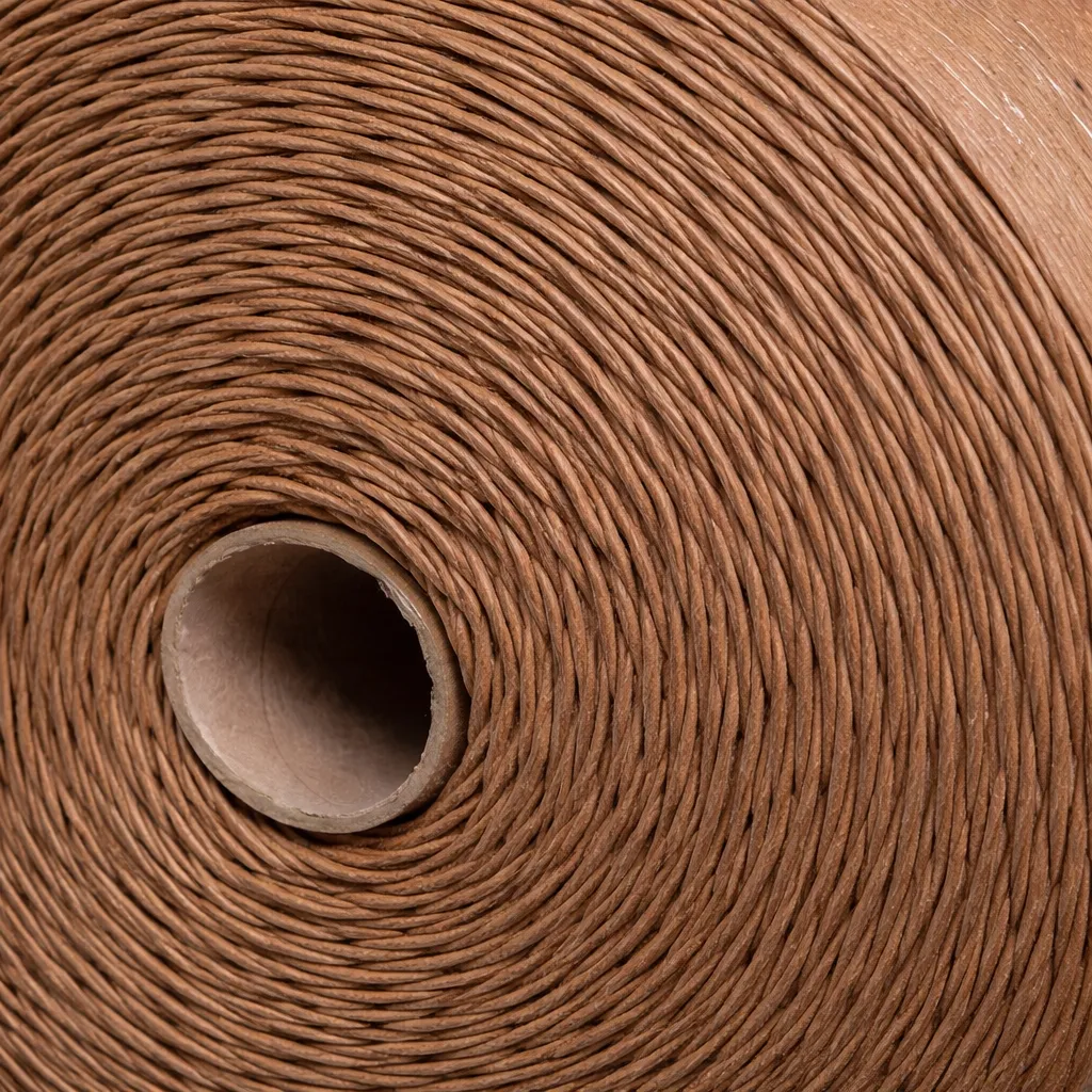 Detalle macro del núcleo de bobina de papel eléctrico