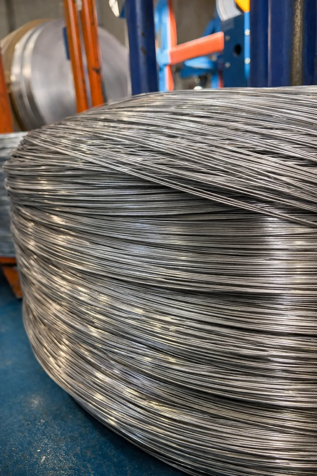 Bobina jumbo de hilo de acero, materia prima para trascanado